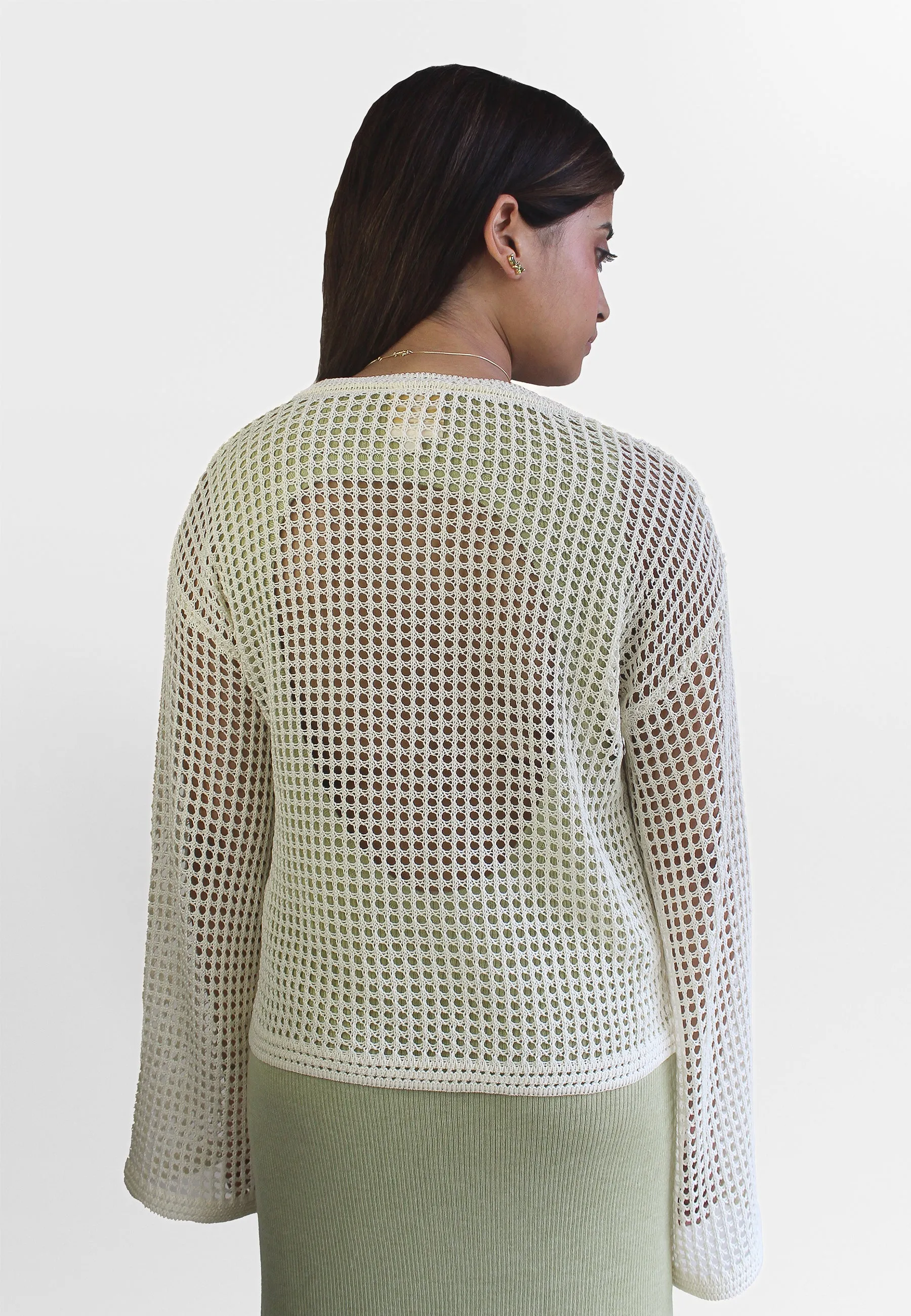 Zimmi Crochet Off-White Top