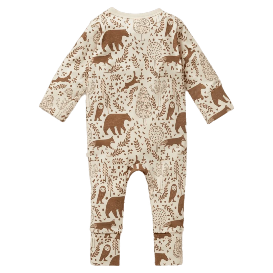 Zipsuit with Feet - Winter Forest